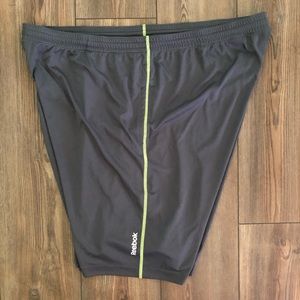 Gray & Neon Reebok PlayDry Shorts